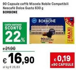 Iper La Grande Caffee Miscela Nobile Compatibili Nescafé Dolce Gusto BORBONE offerta