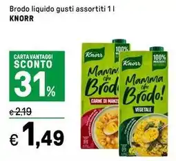 Iper La Grande Brodo liquido gusti assortiti KNORR offerta