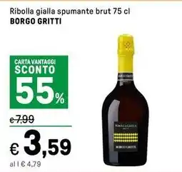 Iper La Grande Ribolla gialla spumante brut BORGO GRITTI offerta