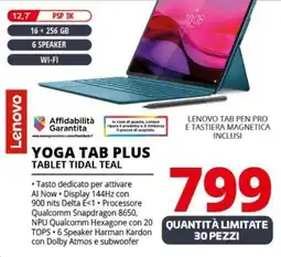 Comet Lenovo yoga tab plus tablet tidal teal offerta