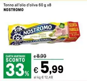 Iper La Grande Tonno all'olio d'oliva NOSTROMO offerta