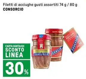 Iper La Grande Filetti di acciughe gusti assortiti CONSORCIO offerta