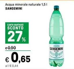 Iper La Grande Acqua minerale naturale SANGEMINI offerta