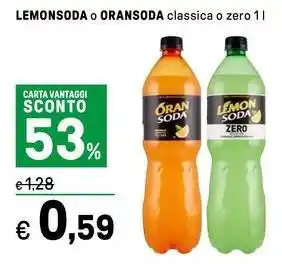 Iper La Grande LEMONSODA o ORANSODA classica o zero offerta