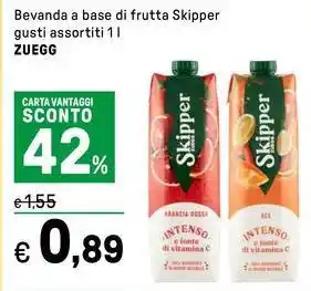 Iper La Grande Bevanda a base di frutta Skipper gusti assortiti ZUEGG offerta