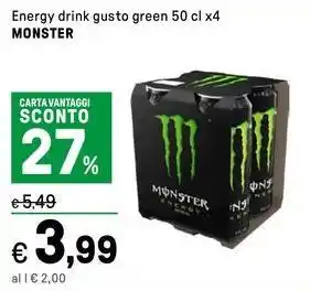 Iper La Grande Energy drink gusto green MONSTER offerta