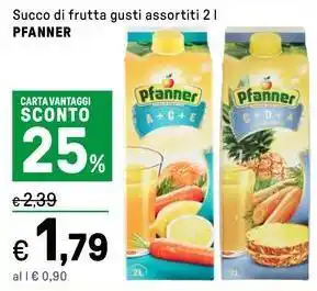 Iper La Grande Succo di frutta gusti assortiti PFANNER offerta