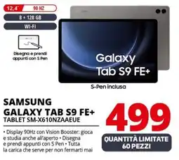 Comet SAMSUNG GALAXY TAB S9 FE+ TABLET SM-X610NZAAEUE offerta