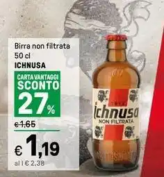 Iper La Grande Birra non filtrata ICHNUSA offerta