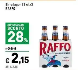 Iper La Grande Birra lager RAFFO offerta