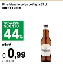 Iper La Grande Birra blanche belga bottiglia HOEGAARDEN offerta