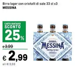 Iper La Grande Birra lager con cristalli di sale MESSINA offerta