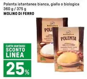 Iper La Grande Polenta istantanea bianca, gialla o biologica MOLINO DI FERRO offerta