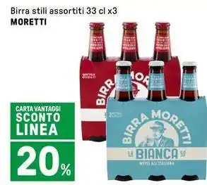 Iper La Grande Birra stili assortiti MORETTI offerta