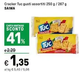 Iper La Grande Cracker Tuc gusti assortiti SAIWA offerta