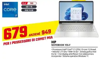 Comet HP NOTEBOOK 15S-F offerta