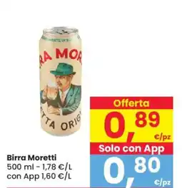 Despar Birra Moretti offerta