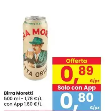 Despar Birra Moretti offerta