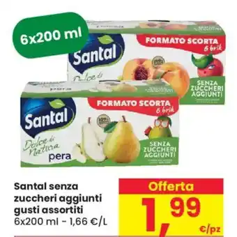 Despar Santal senza zuccheri aggiunti gusti assortiti offerta