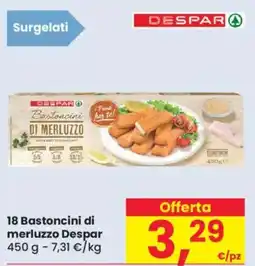 Despar 18 Bastoncini di merluzzo Despar offerta