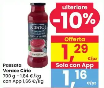 Despar Passata Verace Cirio offerta