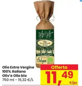 Despar Olio Extra Vergine 100% Italiano Oliv'e Olio bio offerta