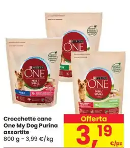 Despar Crocchette cane One My Dog Purina assortite offerta