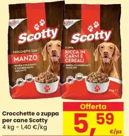 Despar Crocchette o zuppa per cane Scotty offerta