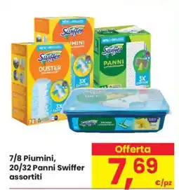 Despar 7/8 Piumini, 20/32 Panni Swiffer assortiti offerta