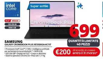 Comet SAMSUNG GALAXY CROMEBOOK PLUS XE550XGA-KC1IT offerta