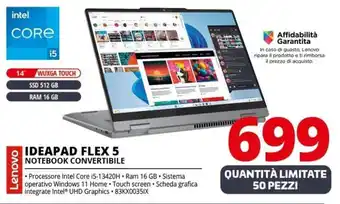 Comet Lenovo IDEAPAD FLEX 5 NOTEBOOK CONVERTIBILE offerta