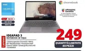 Comet Lenovo IDEAPAD 3 NOTEBOOK CB 15IJL6 offerta