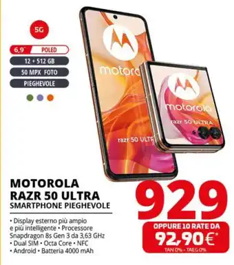 Comet MOTOROLA RAZR 50 ULTRA SMARTPHONE PIEGHEVOLE offerta