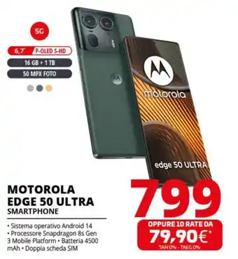 Comet Motorola edge 50 ultra smartphone offerta