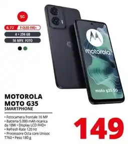 Comet MOTOROLA MOTO G35 SMARTPHONE offerta