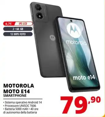 Comet MOTOROLA MOTO E14 SMARTPHONE offerta