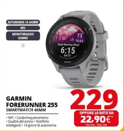 Comet GARMIN FORERUNNER 255 SMARTWATCH 46MM offerta