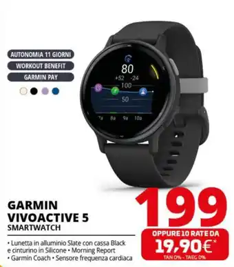 Comet GARMIN VIVOACTIVE 5 SMARTWATCH offerta