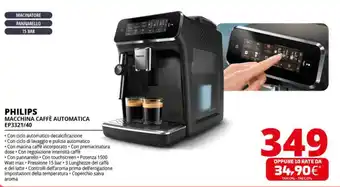 Comet PHILIPS MACCHINA CAFFÈ AUTOMATICA EP3321/40 offerta