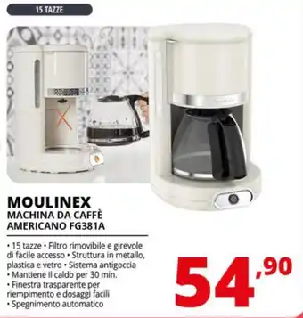 Comet MOULINEX MACHINA DA CAFFÈ AMERICANO FG381A offerta