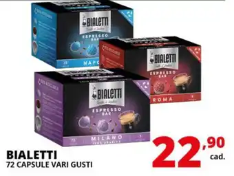 Comet Bialetti 72 capsule vari gusti offerta