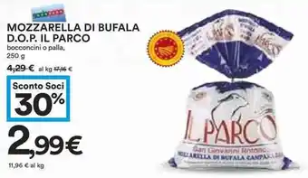 Coop Mozzarella di bufala d.o.p. il parco bocconcini o palla, offerta