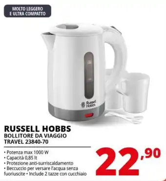 Comet RUSSELL HOBBS BOLLITORE DA VIAGGIO TRAVEL 23840-70 offerta