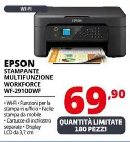 Comet EPSON STAMPANTE MULTIFUNZIONE WORKFORCE WF-2910DWF offerta