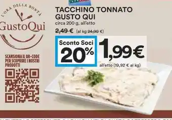 Coop Tacchino tonnato gusto qui circa offerta