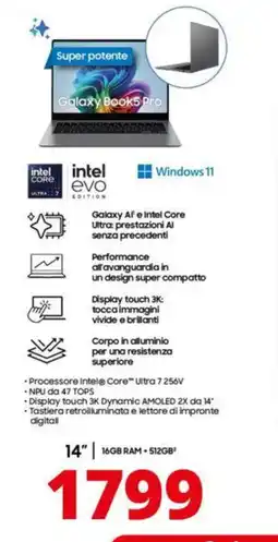 Comet SAMSUNG Galaxy Book5 Pro 14" offerta