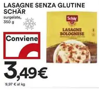 Coop Lasagne senza glutine schär surgelate, offerta