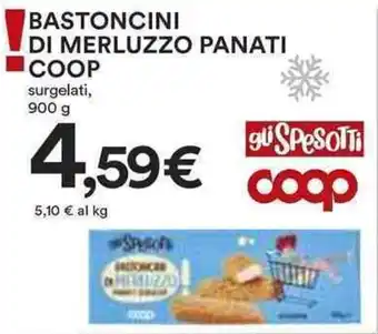 Coop Bastoncini di merluzzo panati coop surgelati, offerta