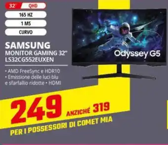 Comet SAMSUNG MONITOR GAMING 32" LS32CG552EUXEN offerta