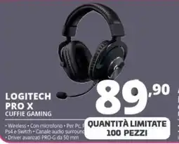 Comet Logitech pro x cuffie gaming offerta